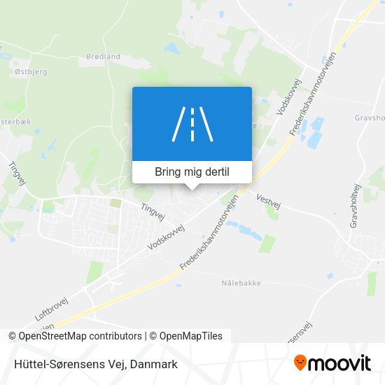 Hüttel-Sørensens Vej kort