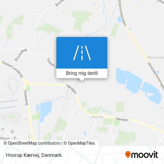Hvorup Kærvej kort