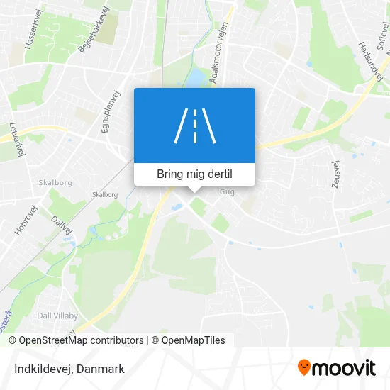 Indkildevej kort