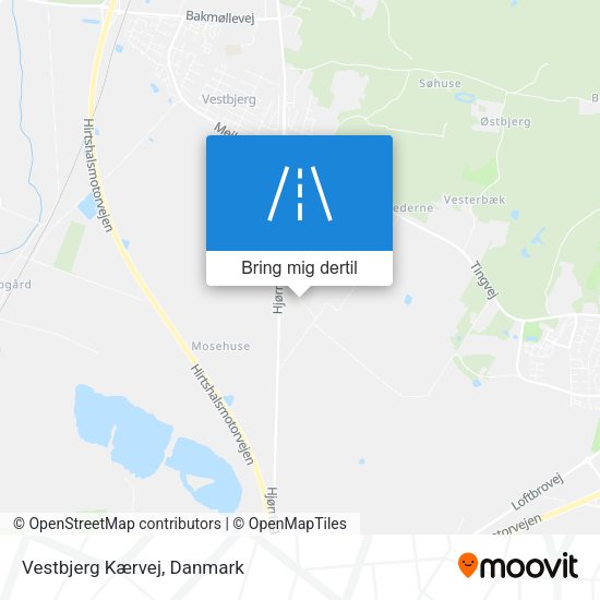 Vestbjerg Kærvej kort