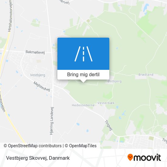 Vestbjerg Skovvej kort