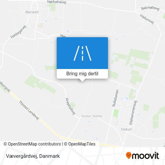 Vævergårdvej kort