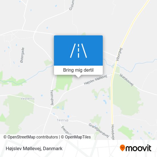 Højslev Møllevej kort