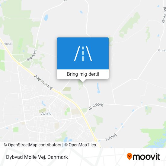 Dybvad Mølle Vej kort