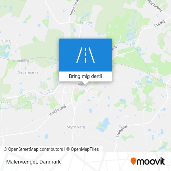 Malervænget kort