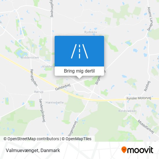 Valmuevænget kort