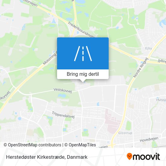 Herstedøster Kirkestræde kort