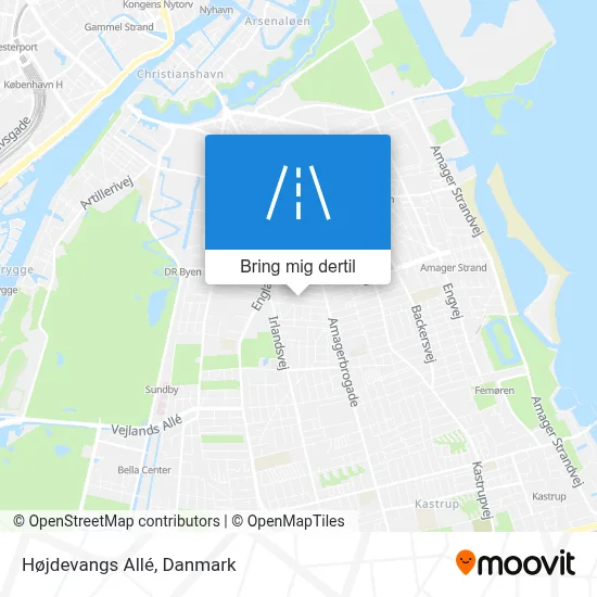Højdevangs Allé kort