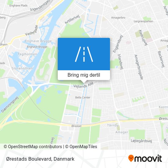 Ørestads Boulevard kort