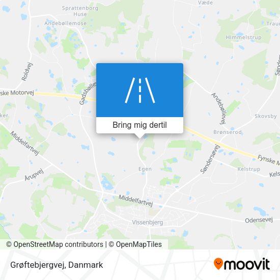 Grøftebjergvej kort
