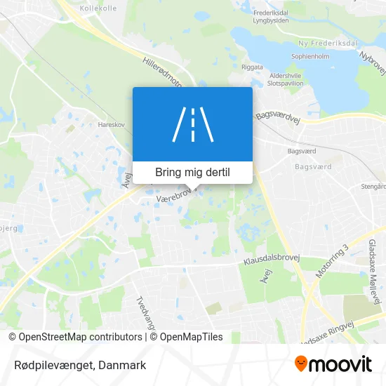 Rødpilevænget kort