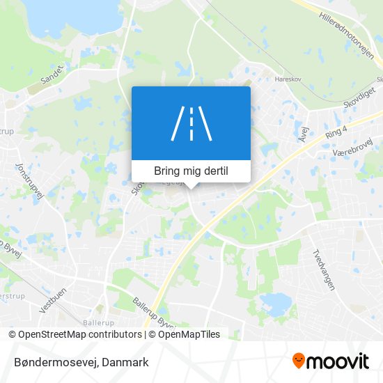 Bøndermosevej kort