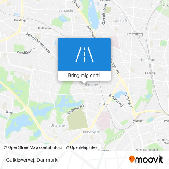 Gulkløvervej kort