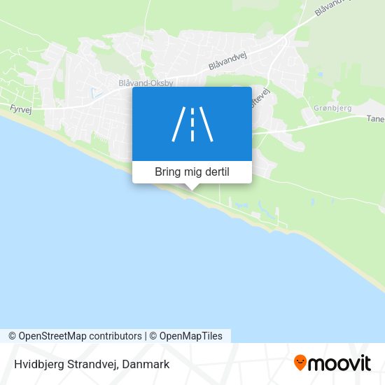 Hvidbjerg Strandvej kort