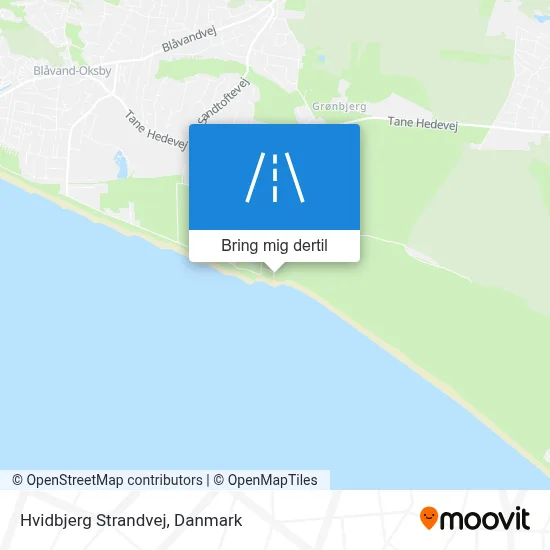 Hvidbjerg Strandvej kort