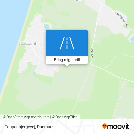 Toppenbjergevej kort