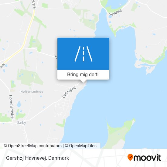 Gershøj Havnevej kort