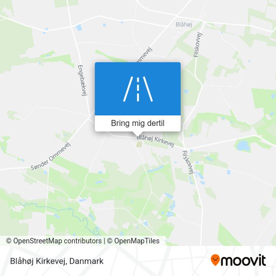 Blåhøj Kirkevej kort