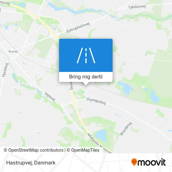 Hastrupvej kort
