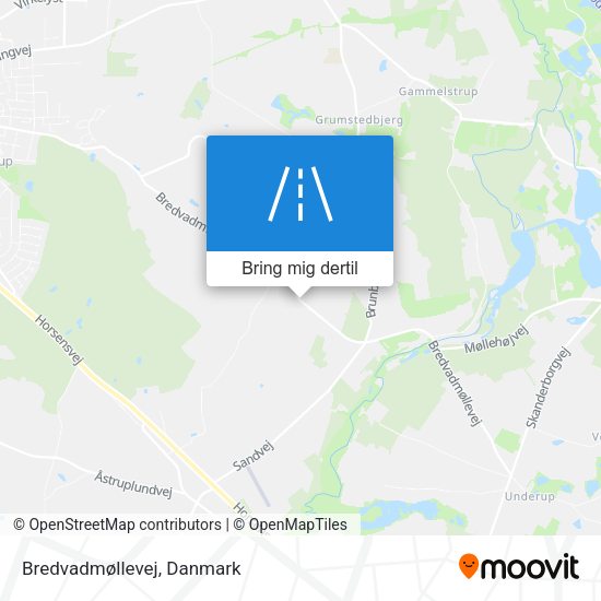 Bredvadmøllevej kort
