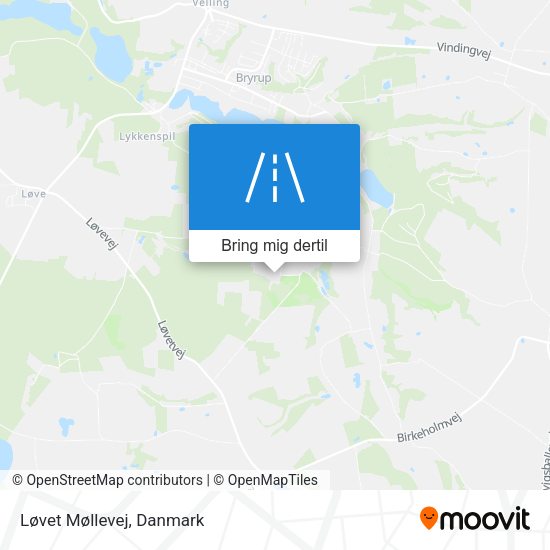 Løvet Møllevej kort