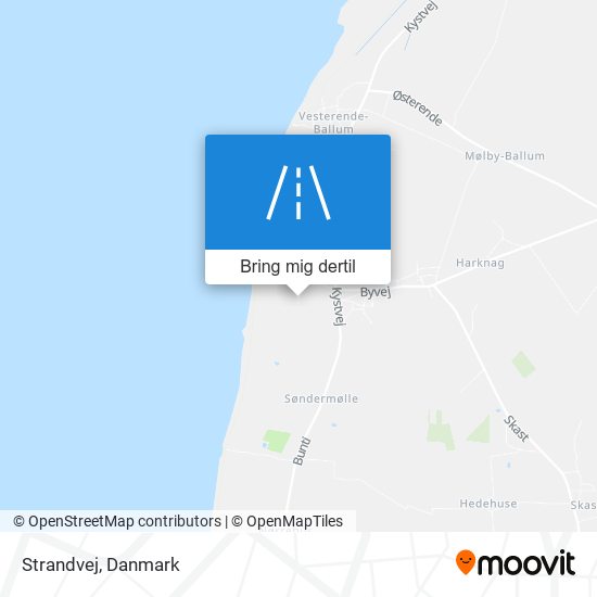 Strandvej kort