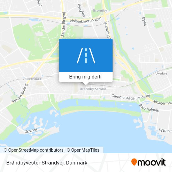 Brøndbyvester Strandvej kort