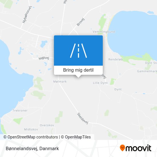 Bønnelandsvej kort