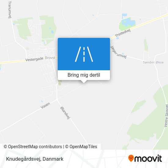 Knudegårdsvej kort
