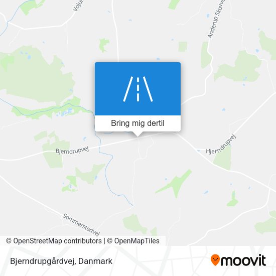 Bjerndrupgårdvej kort