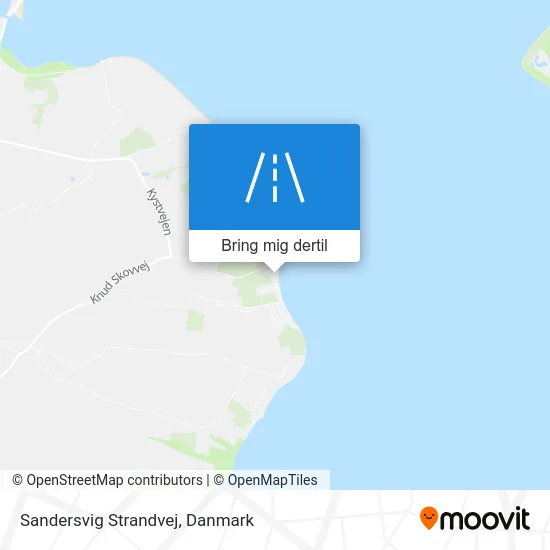 Sandersvig Strandvej kort
