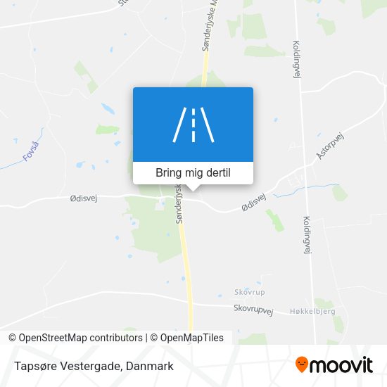 Tapsøre Vestergade kort