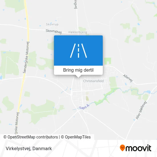Virkelystvej kort