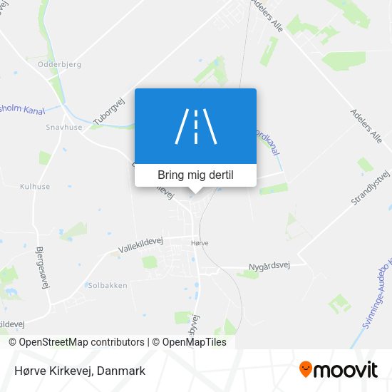 Hørve Kirkevej kort
