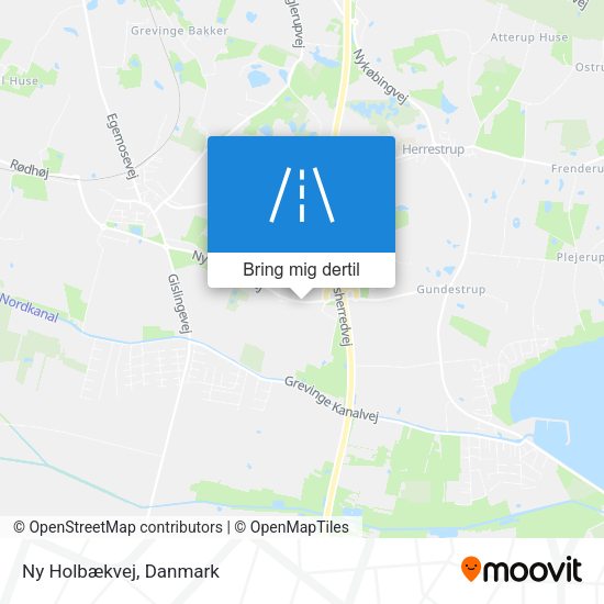 Ny Holbækvej kort
