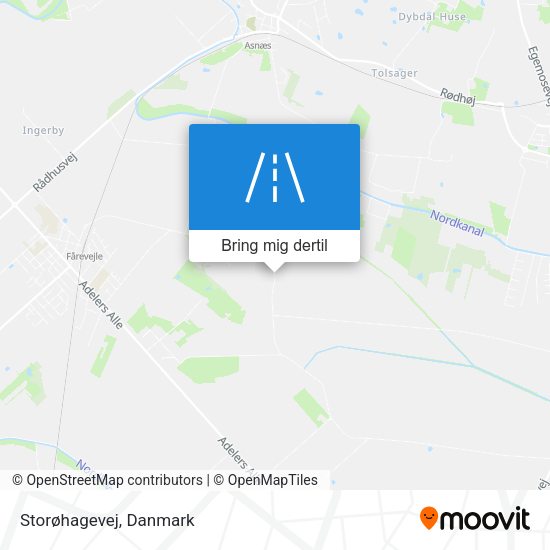 Storøhagevej kort