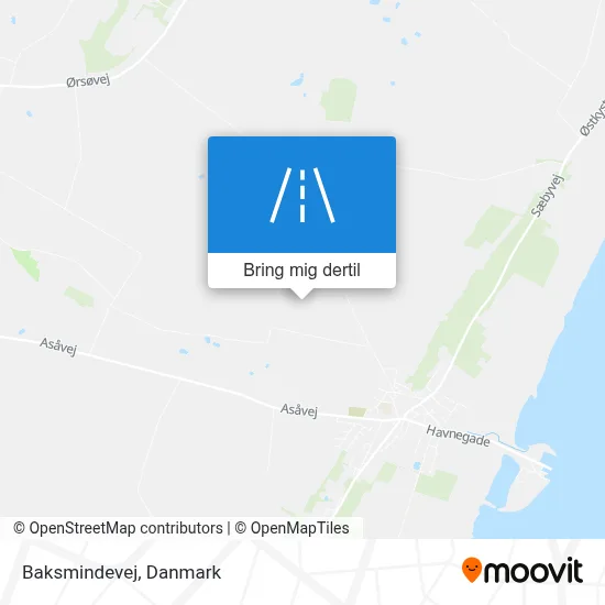Baksmindevej kort