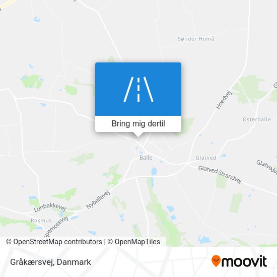 Gråkærsvej kort