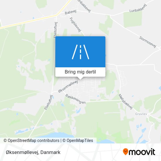 Øksenmøllevej kort
