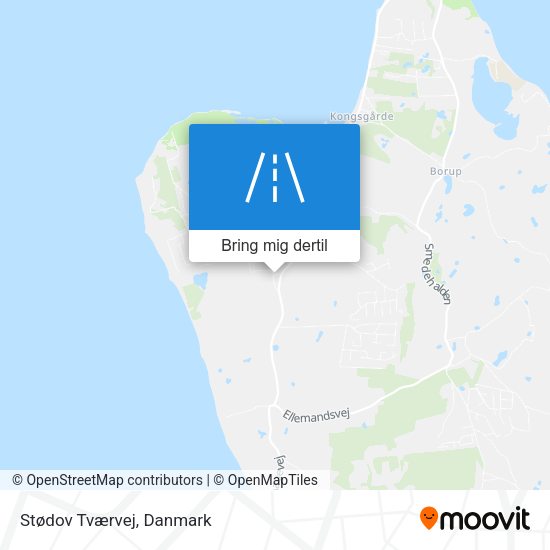 Stødov Tværvej kort