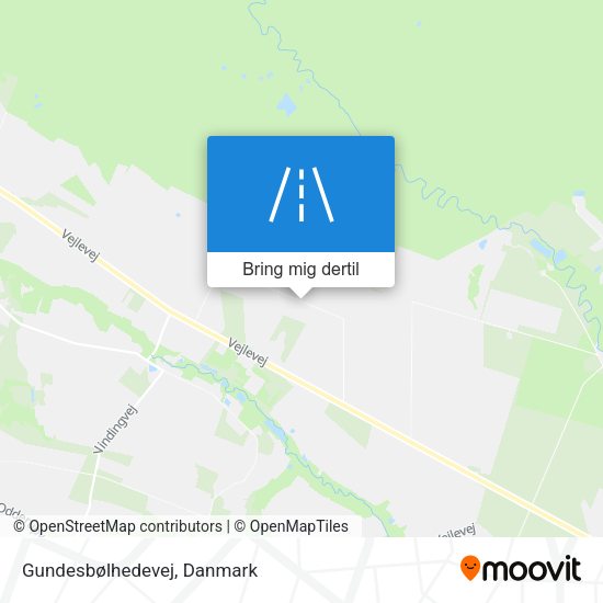 Gundesbølhedevej kort