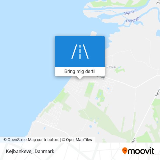 Køjbankevej kort