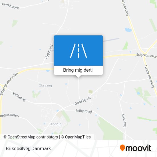 Briksbølvej kort
