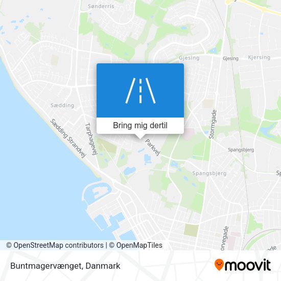 Buntmagervænget kort