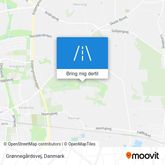 Grønnegårdsvej kort