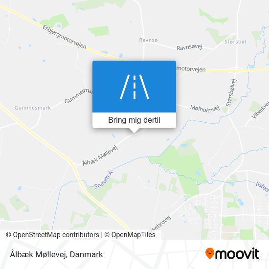 Ålbæk Møllevej kort