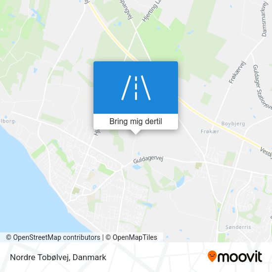 Nordre Tobølvej kort