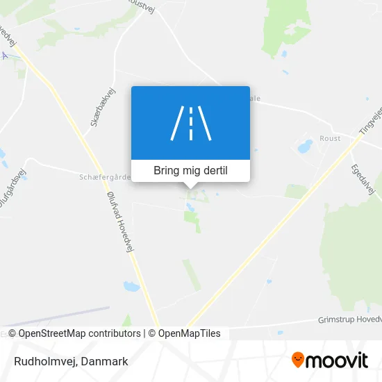 Rudholmvej kort