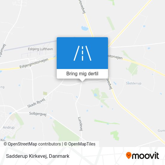 Sadderup Kirkevej kort