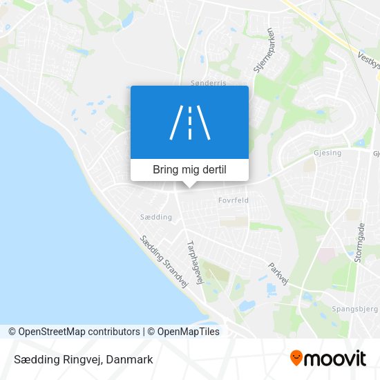 Sædding Ringvej kort
